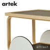 Artek アルテック TEA TROLLEY 901 ティートローリー901 バーチ材 クリアラッカー仕上げ カラー：ブラックリノリウム・ホワイトラミネート デザイン：アルヴァ・アアルト