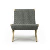 Carl Hansen & Son カールハンセン＆サン MG501 Outdoor アウトドア 屋外用 キューバチェア 折りたたみ式 フォールディングチェア チーク 無塗装仕上げ フラットロープ仕様 デザイン：モーテン・グッドラー