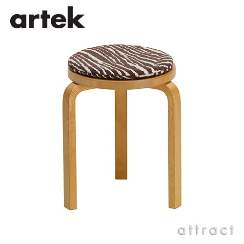 Artek アルテック ZEBRA SEAT CUSHION ゼブラ シートクッション Φ34cm スツール60用 ファブリック：ゼブラ テキスタイル デザイン：アルヴァ・アアルト ＆ アイノ・アアルト