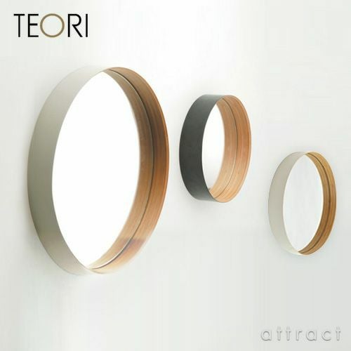 TEORI テオリ ZERO ゼロ ミラー 鏡 Sサイズ Φ26cm 丸形ミラー 丸型ミラー 壁掛けミラー カラー：2色 デザイン：加藤 弘之