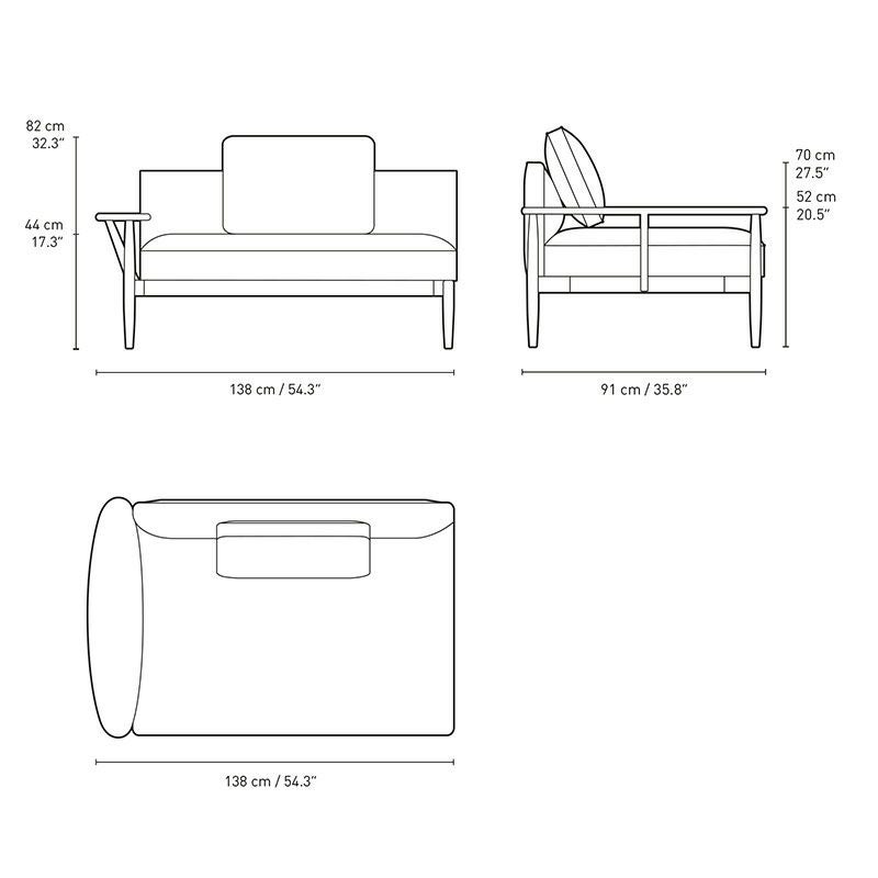 Carl Hansen & Son カール・ハンセン＆サン E321 Embrace Sofa エンブレイス ソファ オーク オイル仕上げ Moss モス（003） デザイン：Eoos イーオス