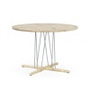 Carl Hansen & Son カールハンセン＆サン E022 Embrace Outdoor Table エンブレイス アウトドア テーブル 屋外用 ダイニングテーブル サイズ：Φ110×H74cm チーク 無塗装 支柱：ステンレス デザイン：Eoos イーオス