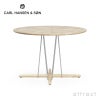 Carl Hansen & Son カールハンセン＆サン E022 Embrace Outdoor Table エンブレイス アウトドア テーブル 屋外用 ダイニングテーブル サイズ：Φ110×H74cm チーク 無塗装 支柱：ステンレス デザイン：Eoos イーオス