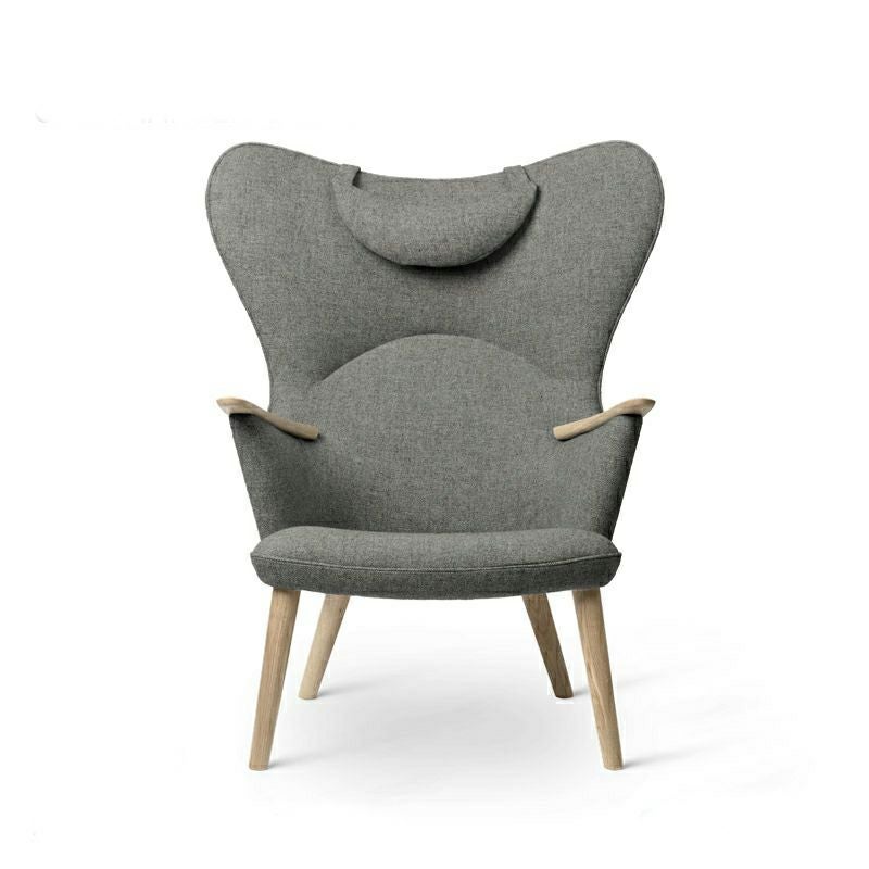 Carl Hansen & Son カール・ハンセン＆サン CH78 ラウンジチェア ママ ベアチェア オーク ソープフィニッシュ ファブリック：Fiord フィヨルド 6色 ネックピローセット デザイン：ハンス・J・ウェグナー