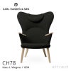 Carl Hansen & Son カール・ハンセン＆サン CH78 ラウンジチェア ママ ベアチェア オーク ソープフィニッシュ ファブリック：Fiord フィヨルド 6色 ネックピローセット デザイン：ハンス・J・ウェグナー