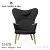 Carl Hansen & Son カールハンセン＆サン CH78 ラウンジチェア ママ ベアチェア オーク オイルフィニッシュ ファブリック：Fiord フィヨルド 6色 ネックピローセット デザイン：ハンス・J・ウェグナー