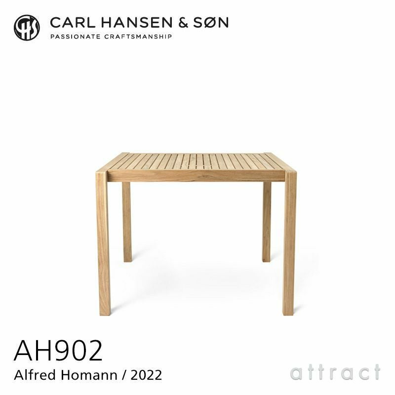 Carl Hansen & Son カール・ハンセン＆サン AH アウトドアシリーズ AH Outdoor Series ダイニングテーブル 屋外用 W98.5cm AH902 チーク 無塗装仕上げ アウトドア デザイン：アルフレッド・ホーマン