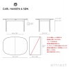 Carl Hansen & Son カール・ハンセン＆サン OW224 Rungstedlund ルングステッドルンド 伸長式 ダイニングテーブル W145cm 伸長板無し　オーク（オイルフィニッシュ）　デザイン：オーレ・ヴァンシャー