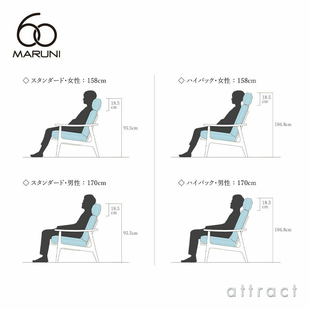 maruni マルニ木工 maruni60 マルニ60 フレームチェア ワイド専用 ワイドヘッドレスト ※ソファ本体別売り