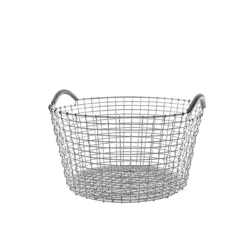 KORBO コルボ Classic クラシック ワイヤー バスケット ランドリーボックス カラー：ステンレス サイズ：Φ45cm 容量：35L
