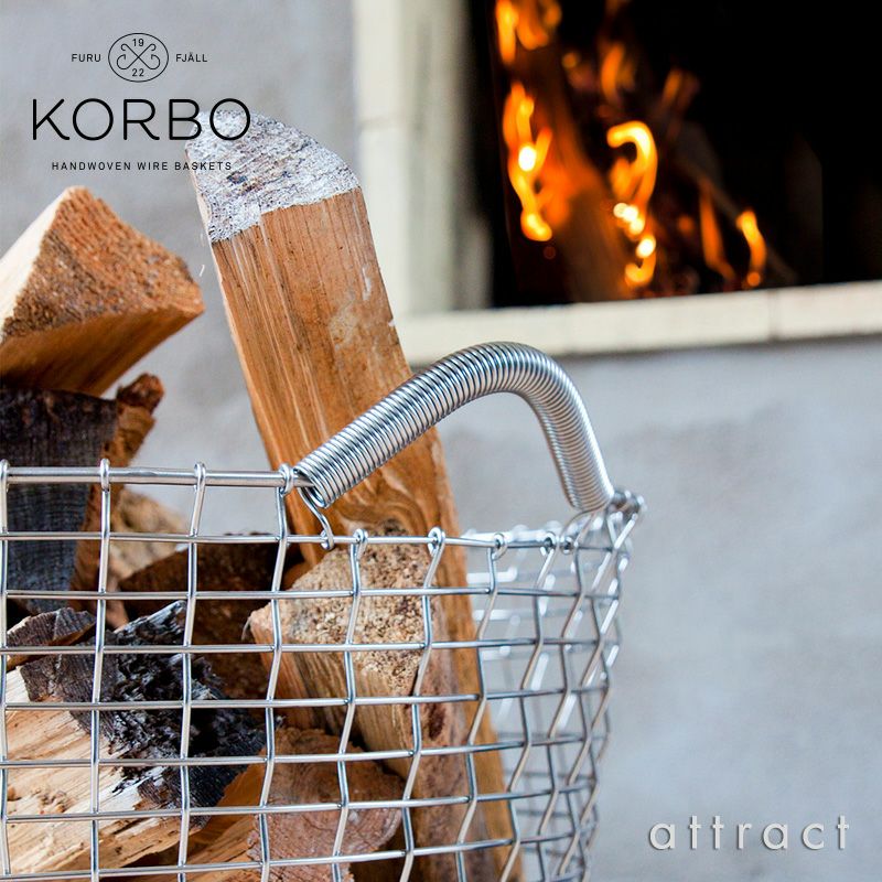 KORBO コルボ Classic クラシック ワイヤー バスケット ランドリーボックス カラー：ステンレス サイズ：Φ45cm 容量：35L