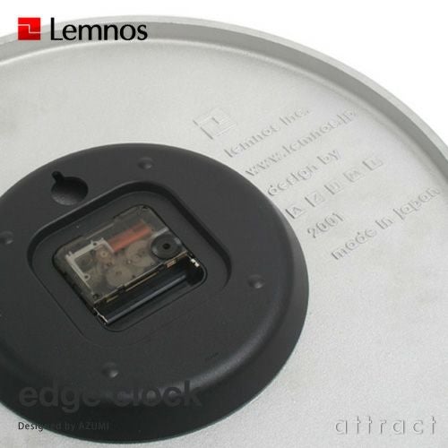 Lemnos レムノス edge clock エッジクロック AZ-0115 ウォールクロック Lサイズ Φ350mm カラー：3色 デザイン：AZUMI