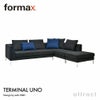 formax フォルマックス TERMINAL UNO ターミナルウノ カウチソファ 3P片肘ソファ（右） + 2P片肘ソファ（右） + オットマン ファブリック（本体）：7ランク クッション6点付属 デザイン：estic R&D