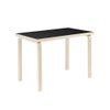 Artek アルテック TABLE 80B テーブル 80B サイズ：100×60cm 厚み 4cm 4本脚 カラー：３色 デザイン：アルヴァ・アアルト
