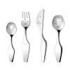 GEORG JENSEN ジョージ・ジェンセン Alfredo アルフレッド Twist Family ツイストファミリー カトラリーセット 4本入り カラー：シルバー デザイン：アルフレッド・ハベリ