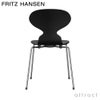 FRITZ HANSEN フリッツ・ハンセン ANT アリンコチェア 3101 チェア 4本脚 カラードアッシュ カラー：ブラック ベースカラー：クローム仕上げ