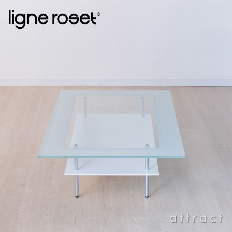 ligne roset リーン・ロゼ RosetScoop ロゼスクープ センターテーブル コーヒーテーブル サイズ：W120cm 強化ガラス