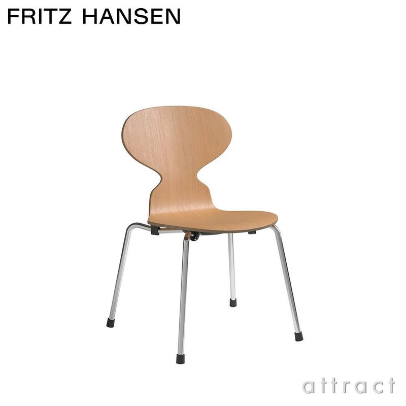 FRITZ HANSEN フリッツ・ハンセン ANT CHILDREN'S CHAIR アリンコチェア 子供用チェア 3101 ナチュラルウッド カラー：オレゴンパイン ベースカラー：クローム仕上げ デザイン：アルネ・ヤコブセン