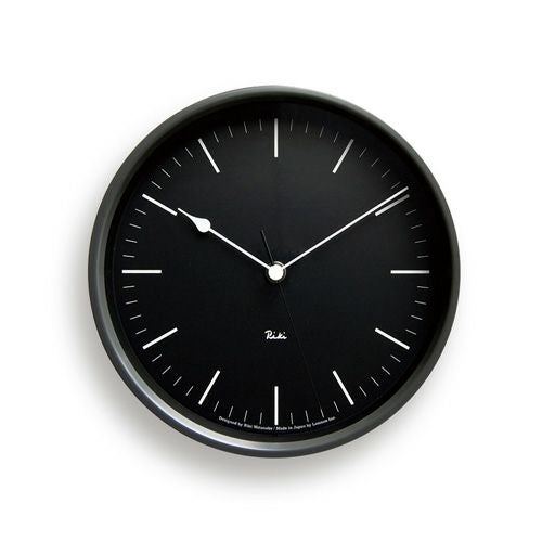 Lemnos レムノス RIKI STEEL CLOCK リキ スチールクロック WR08-24 ウォールクロック 壁掛け時計 電波時計 Φ204mm
