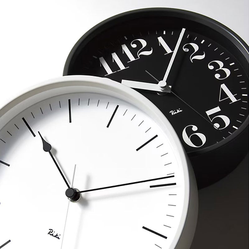 Lemnos レムノス RIKI STEEL CLOCK リキ スチールクロック WR08-24 ウォールクロック 壁掛け時計 電波時計 Φ204mm カラー：2色 デザイン：渡辺 力