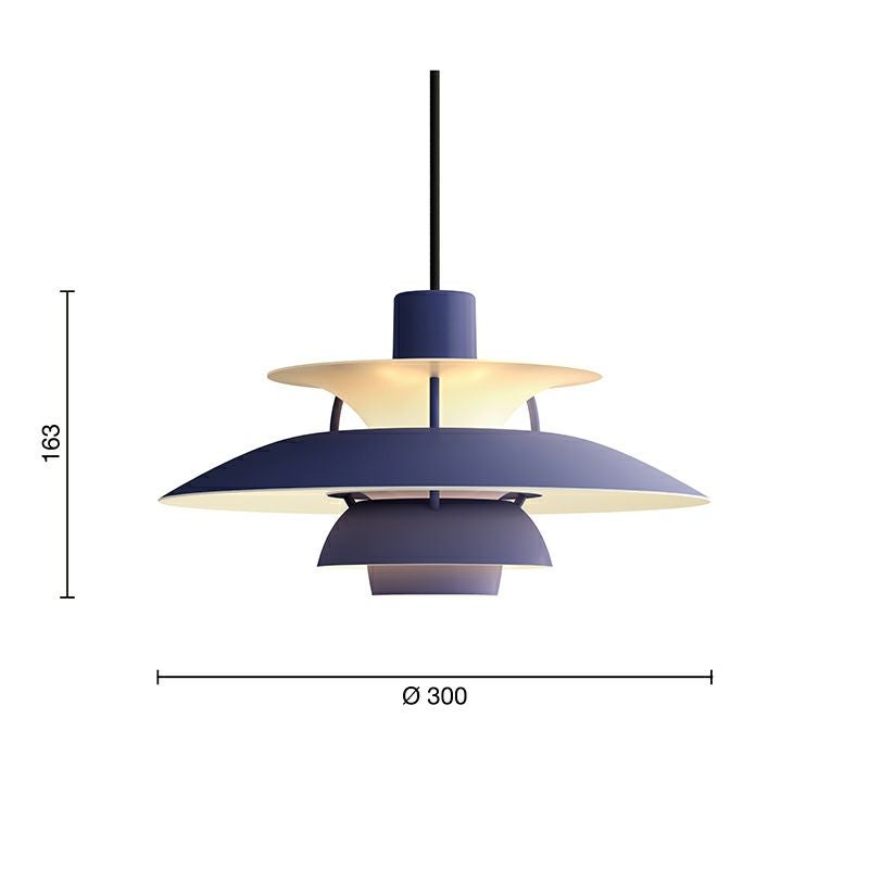 Louis Poulsen ルイスポールセン PH 5 Mini Monochrome ミニ モノクローム 直径:30cm ペンダントライト カラー：モノクローム ダスティ インディゴ