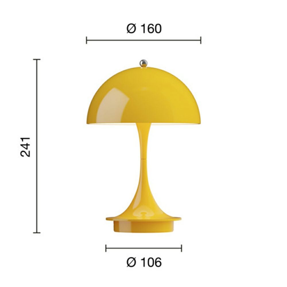Louis Poulsen ルイスポールセン Panthella 160 Portable パンテラ 160 ポータブル （V3） テーブルランプ カラー：オペーク・イエロー デザイン：ヴェルナー・パントン