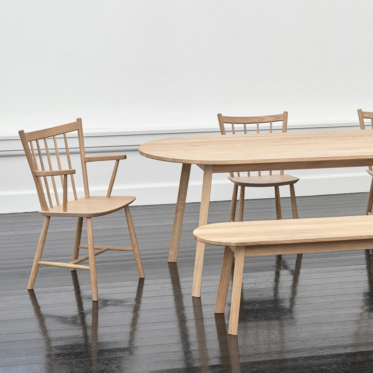 HAY ヘイ J-Series J41 アームレスチェア ダイニングチェア カラー：8色 ビーチまたはオーク デザイン：ボーエ・モーエンセン