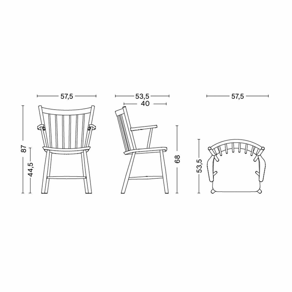 HAY ヘイ J-Series J42 アームチェア ダイニングチェア カラー：8色 ビーチまたはオーク デザイン：ボーエ・モーエンセン