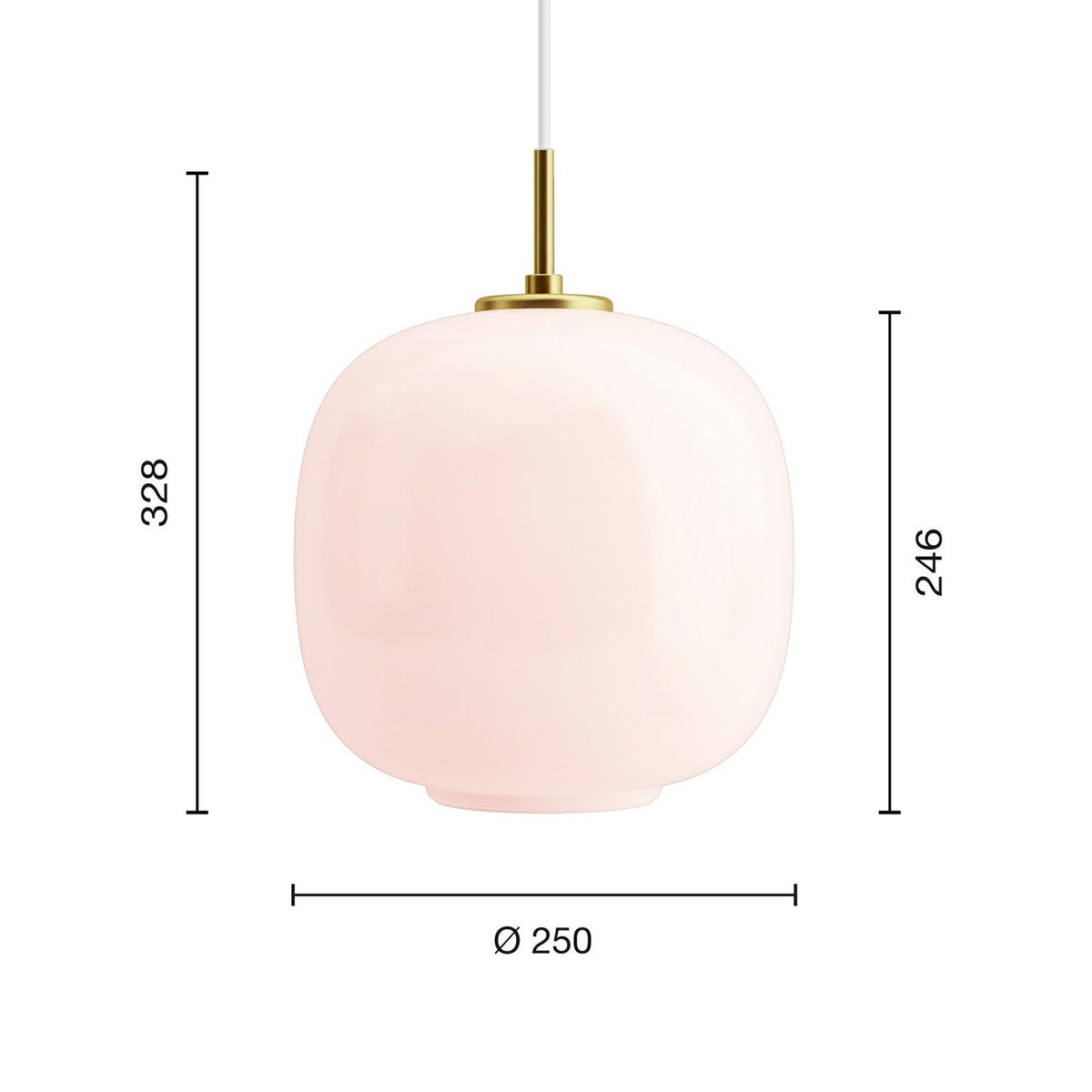Louis Poulsen ルイスポールセン VL45 Radiohouse ラジオハウス ペンダント Φ250mm カラー：ペール・ローズ デザイン：ヴィルヘルム・ラウリッツェン