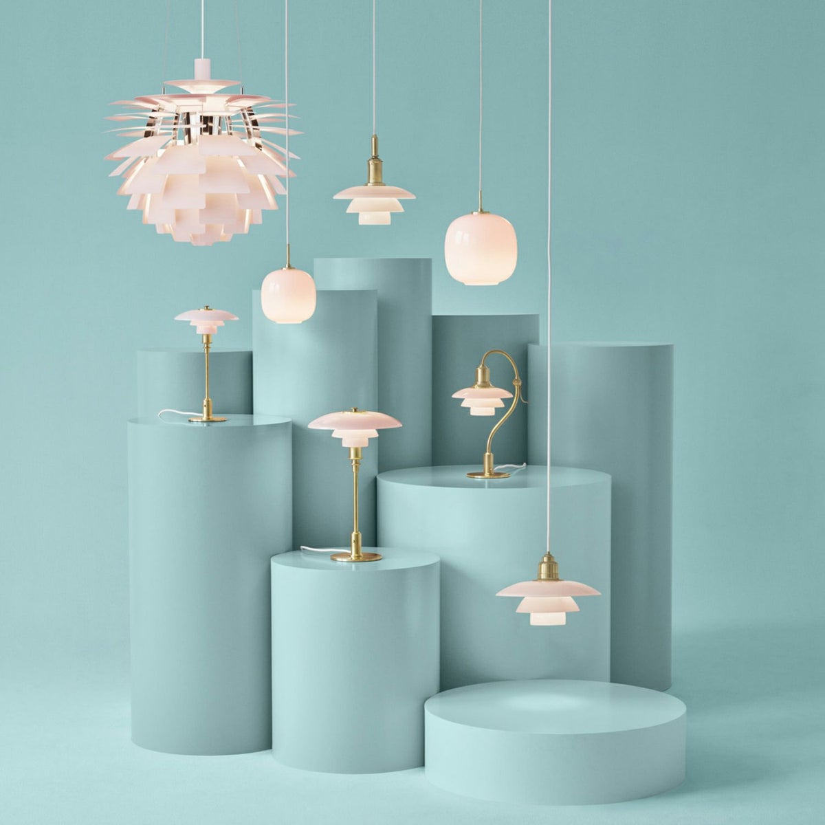 Louis Poulsen ルイスポールセン PH 2/1 Table テーブルランプ スタンドライト Φ200mm カラー：ペール・ローズ デザイン：ポール・ヘニングセン