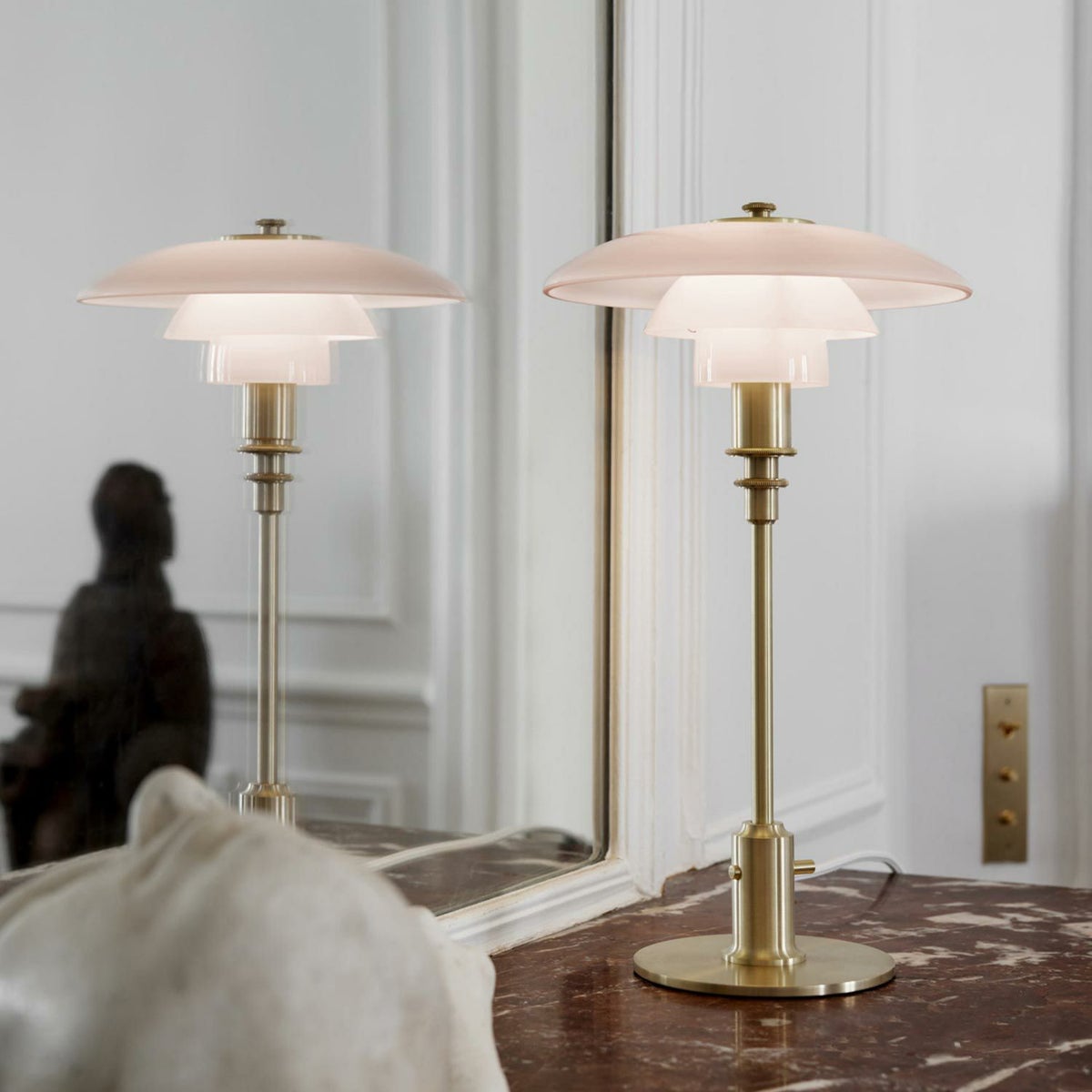 Louis Poulsen ルイスポールセン PH 3/2 Table テーブルランプ スタンドライト Φ290mm カラー：ペール・ローズ （真鍮 無塗装・ブラス） デザイン：ポール・ヘニングセン