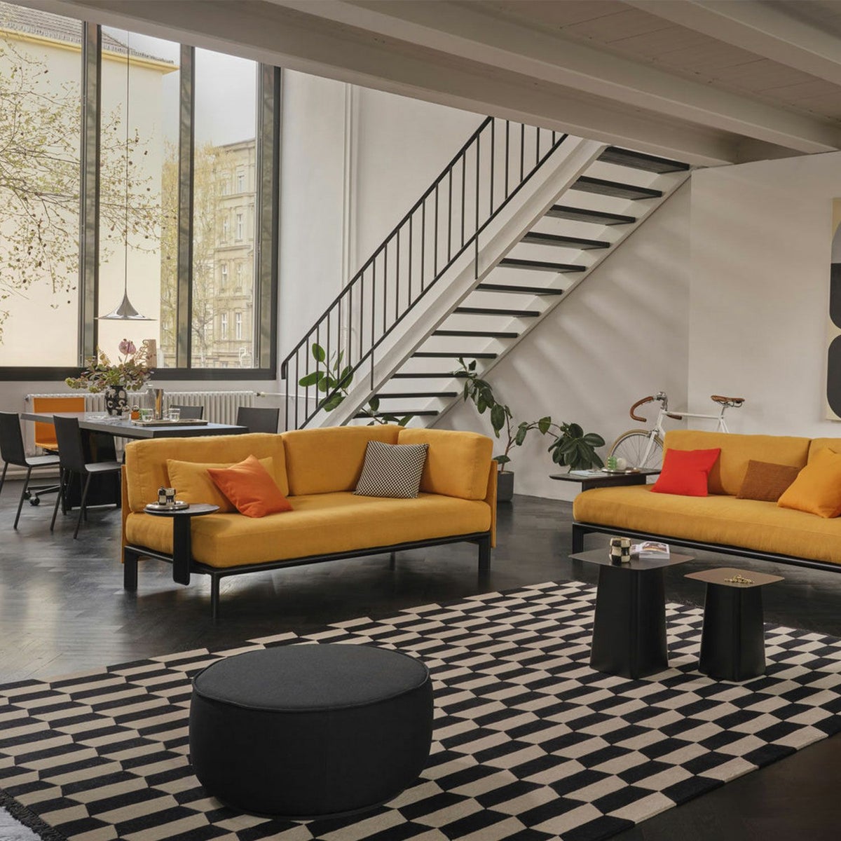 Vitra ヴィトラ Anagram Sofa アナグラム ソファ 2P 2シーター アルミニウムベース （カラー：3色） ファブリック：F80（Dumet デュメ） デザイン：パンター ＆ トゥーロン