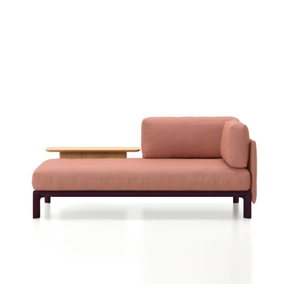 Vitra ヴィトラ Anagram Sofa アナグラム ソファ 2P 2シーター テーブル付き（オーク） アルミニウムベース （カラー：3色） ファブリック：F80（Dumet デュメ） デザイン：パンター ＆ トゥーロン
