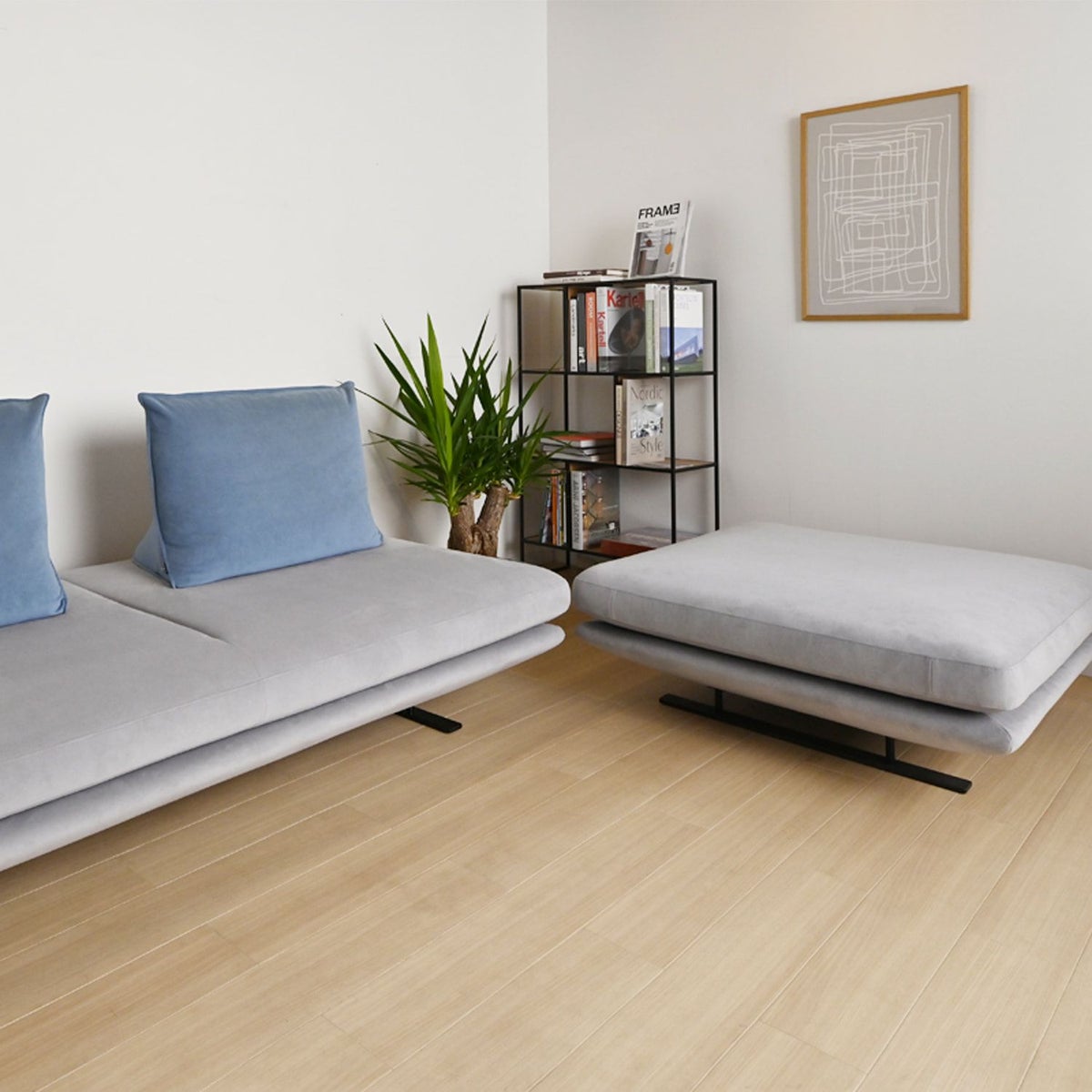 ligne roset リーン・ロゼ ROSETPrado ロゼプラド 2P ソファ 2人掛け ファブリック：Lランク（ウルトラスエード HP） 背クッション：2点セット デザイン：クリスチャン・ウェルナー