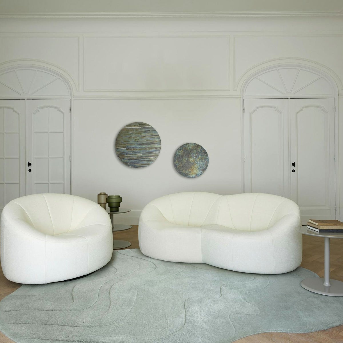 ligne roset リーン・ロゼ ROSETPumpkin ロゼパンプキン 2P ソファ 2人掛け ファブリック：Lランク（ウルトラスエード HP） デザイン：ピエール・ポラン