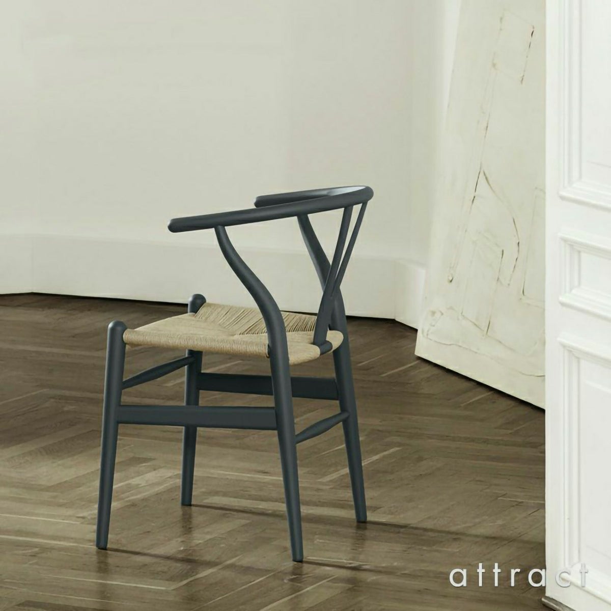 Carl Hansen & Son カール・ハンセン＆サン BA103 ダイニングテーブル Φ110cm ホワイトラミネート×オーク（オイルフィニッシュ） 1台 + CH24 Yチェア SOFT ビーチ （マット仕上げ） ソフトカラー （全9色） 2脚 セット