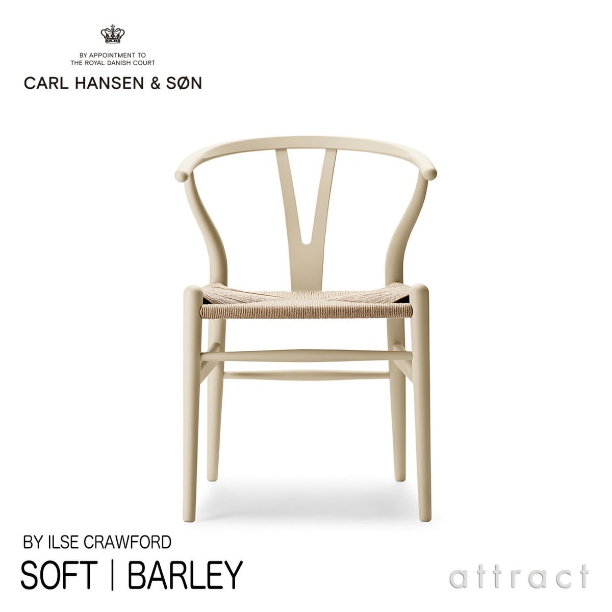 Carl Hansen & Son カール・ハンセン＆サン BA103 ダイニングテーブル Φ110cm ホワイトラミネート×オーク（オイルフィニッシュ） 1台 + CH24 Yチェア SOFT ビーチ （マット仕上げ） イルス・クロフォード ソフトカラー （全9色） 2脚 セット
