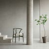 Carl Hansen & Son カール・ハンセン＆サン BA103 ダイニングテーブル Φ110cm ホワイトラミネート×オーク（オイルフィニッシュ） 1台 + CH24 Yチェア SOFT ビーチ （マット仕上げ） イルス・クロフォード ソフトカラー （全9色） 2脚 セット