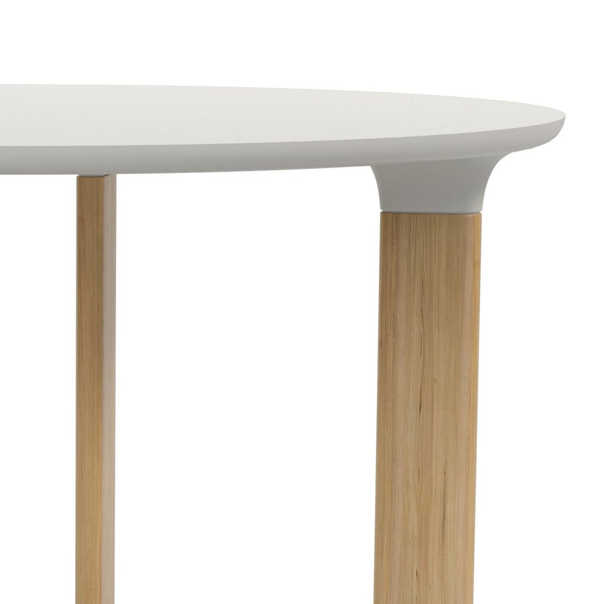 FRITZ HANSEN フリッツ・ハンセン ANALOG アナログテーブル JH93 ダイニングテーブル ラウンドテーブル Φ110cm カラー：ホワイトラミネート×オーク（ホワイトトランペット） デザイン：ハイメ・アジョン