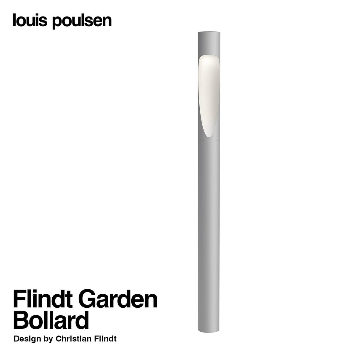 Louis Poulsen ルイスポールセン Flindt Garden Bollard フリント ガーデン ボラード ロング 2700K 屋外用 スパイク式 カラー：アルミ色 デザイン：クリスチャン・フリント *電源ボックス含む