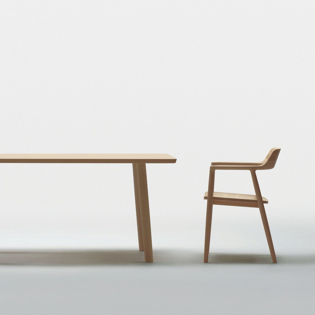 Maruni マルニ木工 MARUNI COLLECTION マルニコレクション HIROSHIMA ヒロシマ アームチェア スチームドビーチ 板座 デザイン：深澤 直人