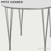 FRITZ HANSEN フリッツ・ハンセン SUPERELLIPSE スーパー楕円テーブル B611 ダイニングテーブル 90×135cm 天板：ホワイトラミネート スパンレッグカラー：クローム仕上げ デザイン：ピート・ハイン、ブルーノ・マットソン
