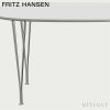 FRITZ HANSEN フリッツ・ハンセン SUPERELLIPSE スーパー楕円テーブル B611 ダイニングテーブル 90×135cm 天板：グレーラミネート スパンレッグカラー：クローム仕上げ デザイン：ピート・ハイン、ブルーノ・マットソン