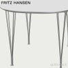 FRITZ HANSEN フリッツ・ハンセン SUPERELLIPSE スーパー楕円テーブル B612 ダイニングテーブル 100×150cm 天板：グレーラミネート スパンレッグカラー：クローム仕上げ デザイン：ピート・ハイン、ブルーノ・マットソン