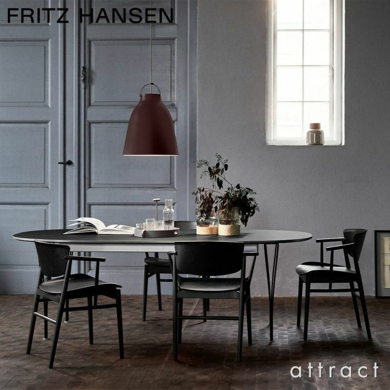 FRITZ HANSEN フリッツ・ハンセン SUPERELLIPSE スーパー楕円テーブル B620 ダイニングテーブル 延長式 100×170-270cm 天板：ホワイトラミネート スパンレッグカラー：クローム仕上げ デザイン：ピート・ハイン、ブルーノ・マットソン