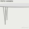 FRITZ HANSEN フリッツ・ハンセン SUPERELLIPSE スーパー楕円テーブル B616 ダイニングテーブル 100×170cm 天板：ホワイトラミネート スパンレッグカラー：クローム仕上げ デザイン：ピート・ハイン、ブルーノ・マットソン