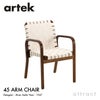 Artek アルテック 45 Armchair 45 アームチェア ラウンジチェア ウォルナットステイン リネンウェビングテープ カラー：6色 アームレスト：カバーなし デザイン：アルヴァ・アアルト