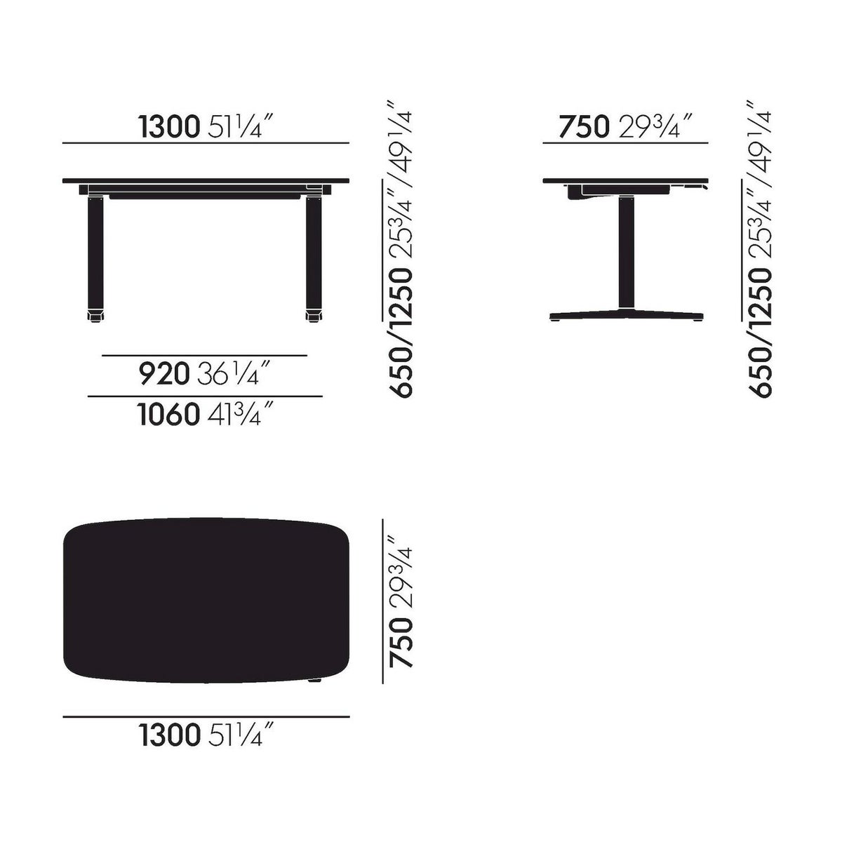 Vitra ヴィトラ Tyde 2 Home Desk barrel-shaped タイド2 ホームデスク バレル サイズ：130×75cm デザイン：ロナン＆エルワン・ブルレック