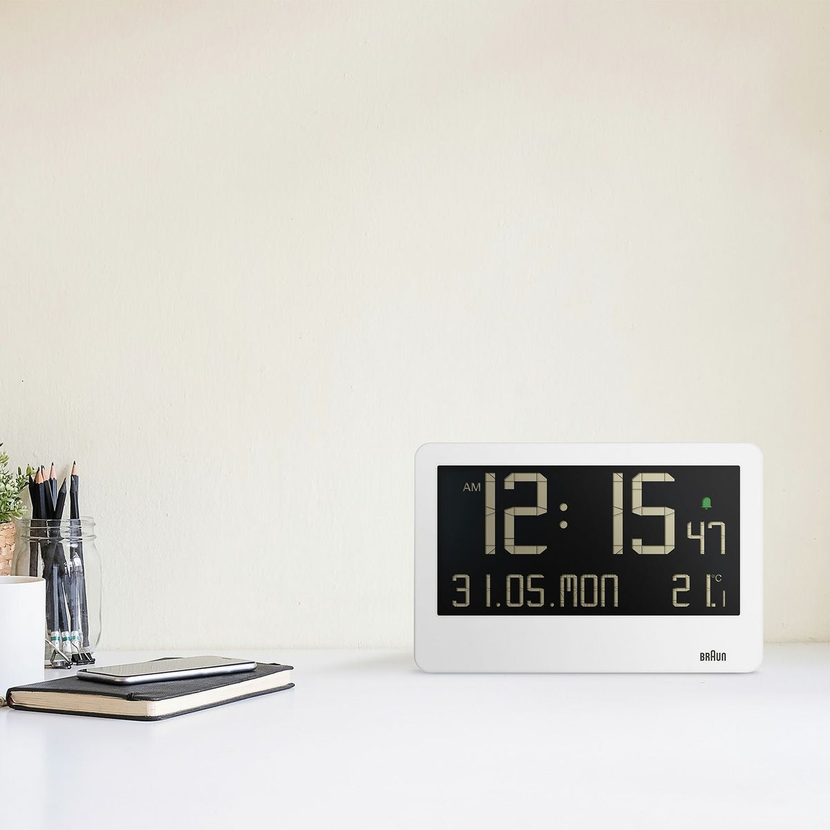 BRAUN ブラウン Digital Clock デジタルクロック 壁掛け時計 置き時計 BC14 カラー：2色