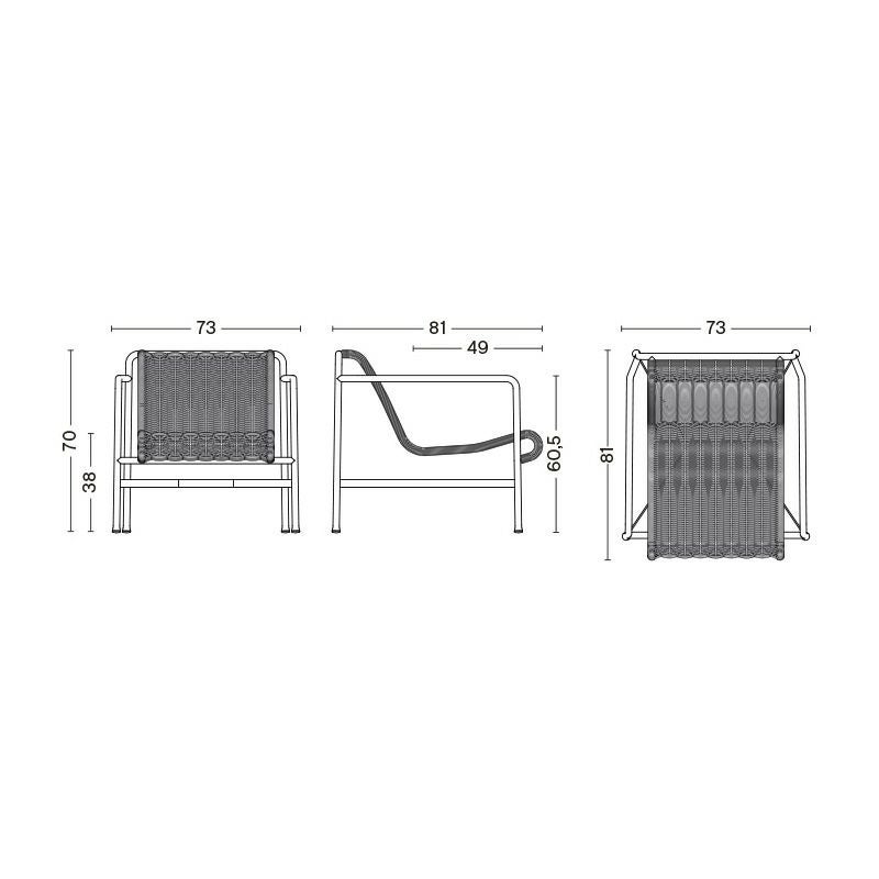 HAY ヘイ Palissade Cord パリサード コード Lounge Chair Low ラウンジチェア ロー カラー：5色 デザイン：ロナン＆エルワン・ブルレック